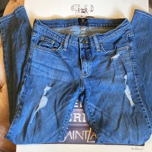Justblack denim size 26 destroyed bootcut
